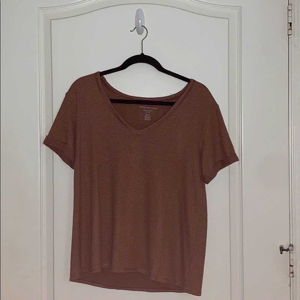 Red striped American Eagle Tee (Soft and Sexy)